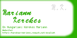 mariann kerekes business card